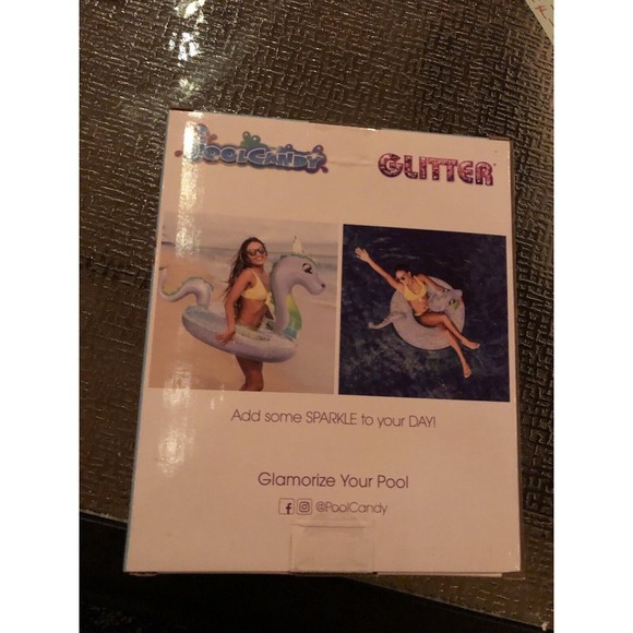 Pool Candy Glitter Dragon Large Pool Tube 40" Diameter New Summer Pool Floatie - Picture 5 of 7